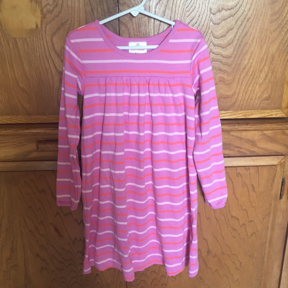 VINTAGE Hanna Andersson Pink Striped Dress